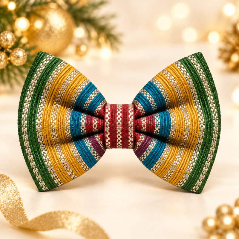 Rang Mahal – Multicolour Festive Dog Bow Tie